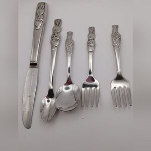 Vintage Oneida Stainless Bunnykins Royal Doulton Fork Spoon Knife